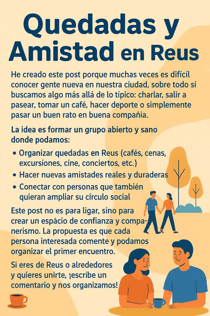 Imagen de Quedadas y amistad en Reus